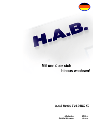 Колісні телескопічні підйомники HAB T 24 D 4WD K2