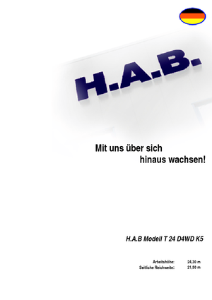 Колісні телескопічні підйомники HAB T 24 D 4WD K5
