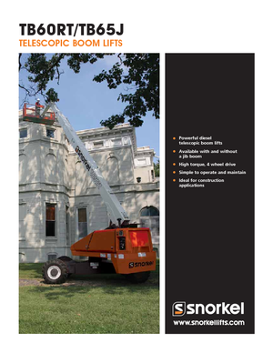 Колісні телескопічні підйомники Snorkel T60RT