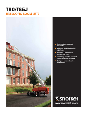 Колісні телескопічні підйомники Snorkel TB85J