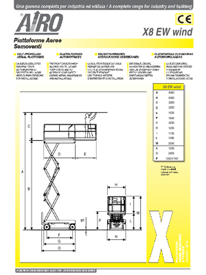 Ножичні підйомники колісні AIRO X 8 EW Wind