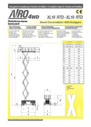 Ножичні підйомники колісні AIRO XL 19 RTD