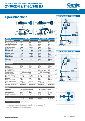Колісні підйомники з шарнірною стрілою Genie Z-30/20N RJ