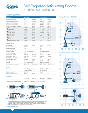 Колісні підйомники з шарнірною стрілою Genie Z-30/20N RJ