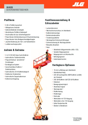 Ножичні підйомники колісні JLG 2632ES
