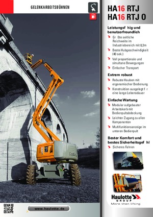 Колісні підйомники з шарнірною стрілою Haulotte HA16 RTJ