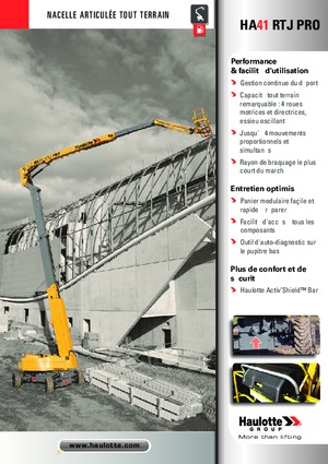 Колісні підйомники з шарнірною стрілою Haulotte HA41 RTJ PRO