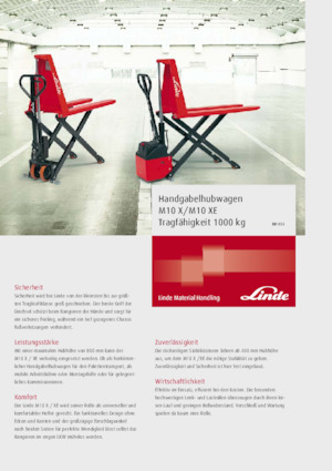 візок для ручного транспортування вантажів Linde M10X