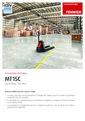 візок для ручного транспортування вантажів Linde MT15C