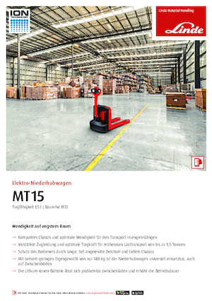 візок для ручного транспортування вантажів Linde MT15