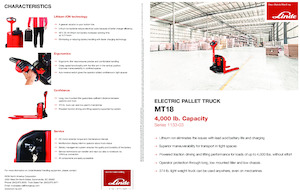 візок для ручного транспортування вантажів Linde MT18