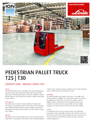 візок для ручного транспортування вантажів Linde T25