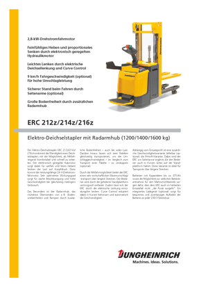 Палетні штабелери Stand Up Rider Platform Jungheinrich ERC 212z