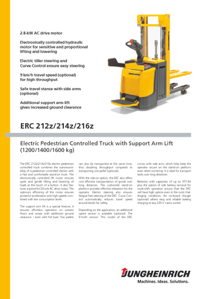 Палетні штабелери Stand Up Rider Platform Jungheinrich ERC 212z