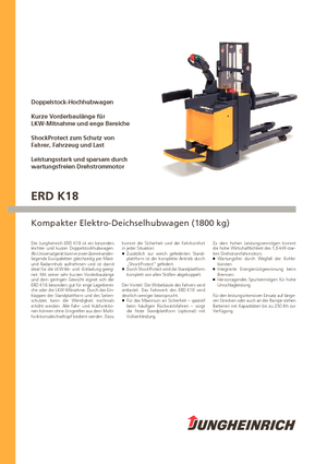 Палетні штабелери Stand Up Rider Platform Jungheinrich ERD-K 18