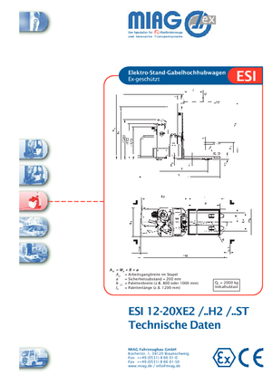 Палетні штабелери Stand Up Rider Platform Miag ESI 20 XE 2