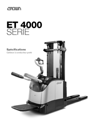 Палетні штабелери Stand Up Rider Platform Crown ET 4000-1.6 TT