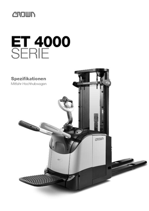 Палетні штабелери Stand Up Rider Platform Crown ET 4000-1.6 TT