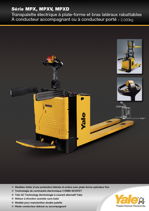 Палетні штабелери Stand Up Rider Platform Yale MP20XD