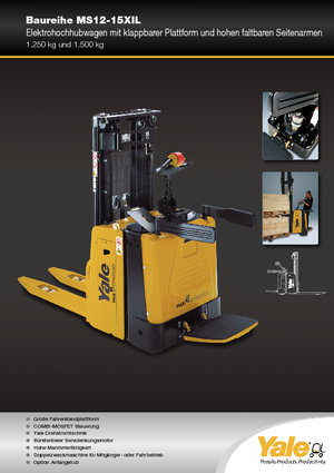 Палетні штабелери Stand Up Rider Platform Yale MS12X