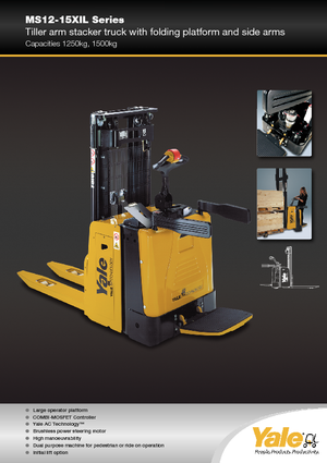 Палетні штабелери Stand Up Rider Platform Yale MS12X