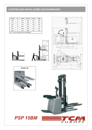 Палетні штабелери Stand Up Rider Platform TCM PSP 15 BM