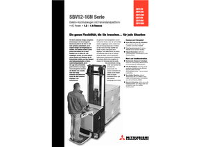 Палетні штабелери Stand Up Rider Platform Mitsubishi SBV 12 NI