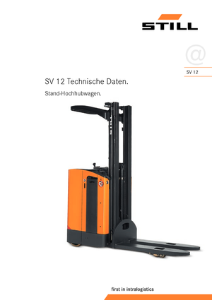 Палетні штабелери Stand Up Rider Platform Still SV 12