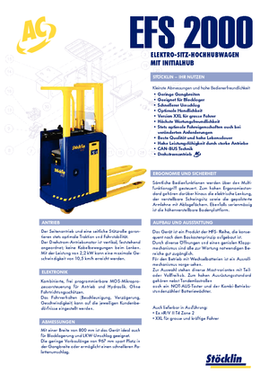 Штабелери Sit Down Rider Stöcklin EFS 2000