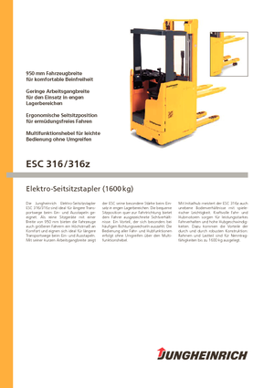 Штабелери Sit Down Rider Jungheinrich ESC 316