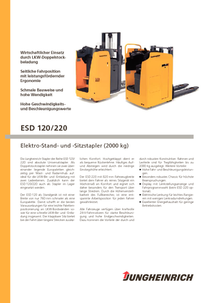 Штабелери Sit Down Rider Jungheinrich ESD 220