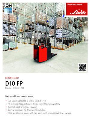 Палетні штабелери Stand Up Rider Platform Linde D10FP