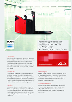 Палетні штабелери Stand Up Rider Platform Linde D12HP SP 