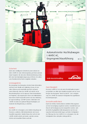 Палетні штабелери Stand Up Rider Platform Linde L-MATIC AC