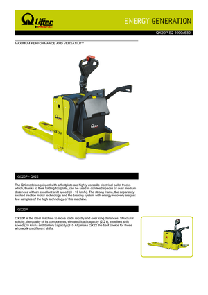 Палетні візки Stand Up Rider Platform PRAMAC Lifter QX 20 P