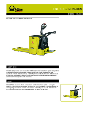 Палетні візки Stand Up Rider Platform PRAMAC Lifter QX 22
