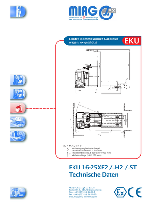 Палетні візки Sit Down Rider Platform Miag EKU 20 XE 2