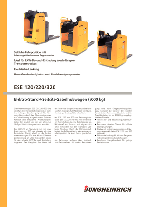 Палетні візки Sit Down Rider Platform Jungheinrich ESE 120