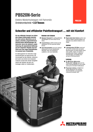 Палетні візки Sit Down Rider Platform Mitsubishi PBS20N