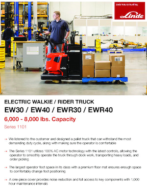 Палетні візки Stand Up Rider Platform Linde EWR40