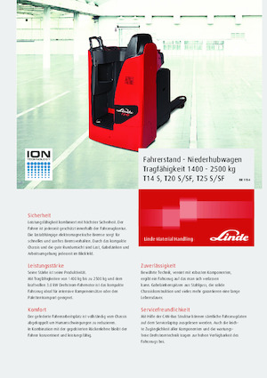 Палетні візки Stand Up Rider Platform Linde T20SF