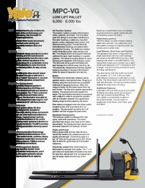 Палетні візки Stand Up Rider Platform Yale MPC080VG