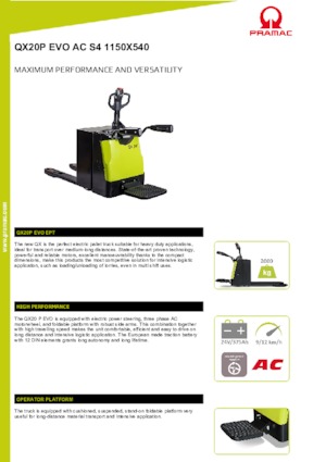 Палетні візки Stand Up Rider Platform PRAMAC Lifter QX 20 P EVO