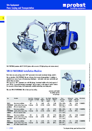 Асфальтоукладальні машини Probst VM-X-PAVERMAX comfort