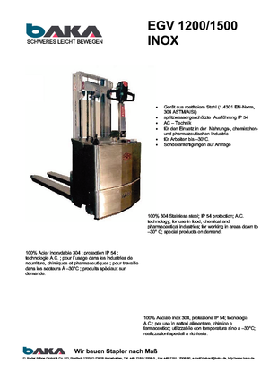 Рації Baka EGV 1500-32 Inox