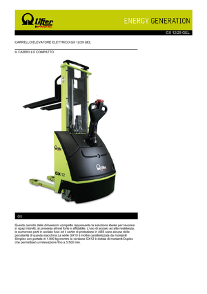 Рації PRAMAC Lifter GX 12/29 GEL