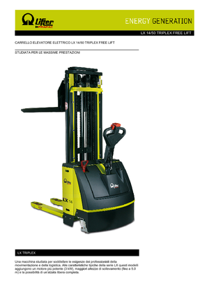 Рації PRAMAC Lifter LX 14/50 Triplex-Free Lift