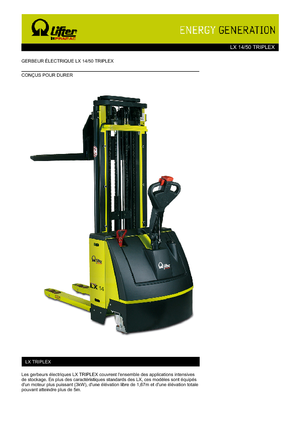 Рації PRAMAC Lifter LX 14/50 Triplex