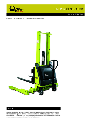 Рації PRAMAC Lifter TX 10/16 Straddle