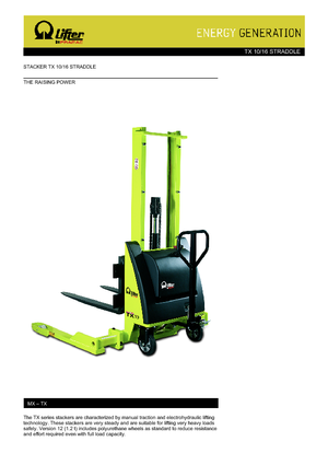 Рації PRAMAC Lifter TX 10/16 Straddle